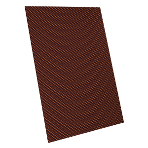 Lastra in fibra di carbonio Twill 3K - rame scuro
