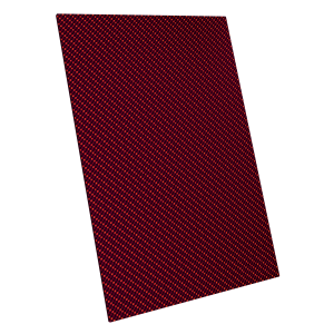 Lastra in fibra di carbonio Twill 3K - rosso race